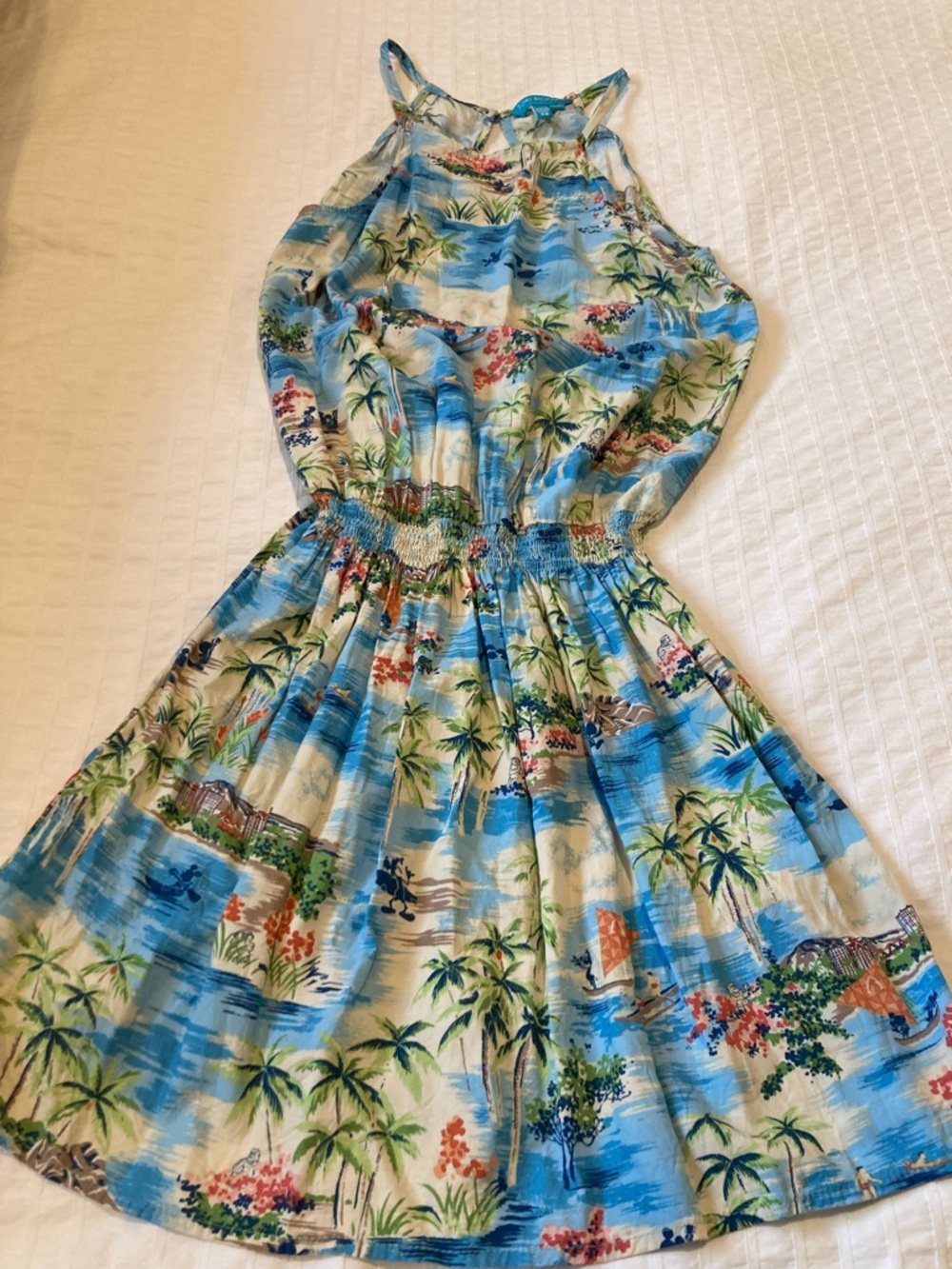 Tori Richard Honolulu Disney Hawaiian Print Dress – Tropical Resort Vacation